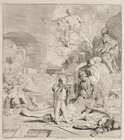 KG 05384
          <br/>
          St. Rochus vraagt Maria om genezing pestlijders
          <br/>
          <em>Glauber, Johannes (1646-1726)</em>